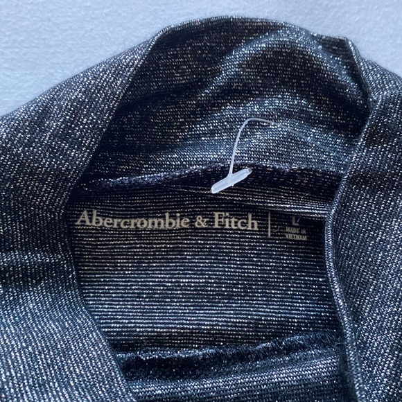 Abercrombie&Fitch grey/black sparkle mock neck top (Size L). Never worn - Picture 2 of 3